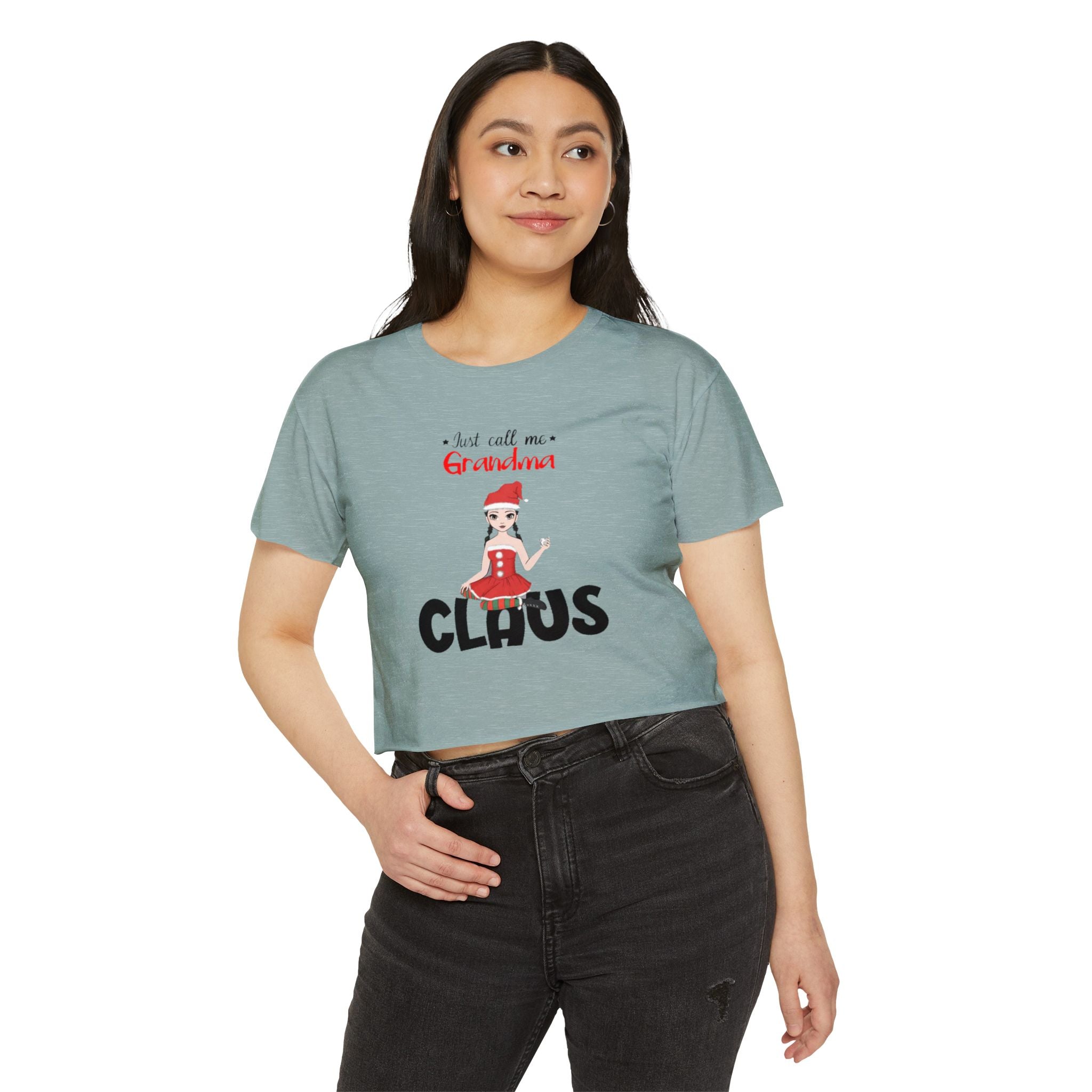 Just call me Grandma Claus | Women's Festival Crop Top